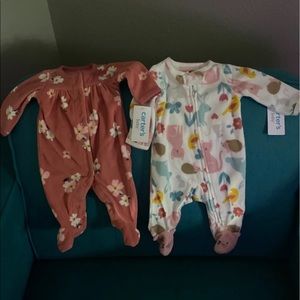 Carter’s newborn girls fleece sleeper
